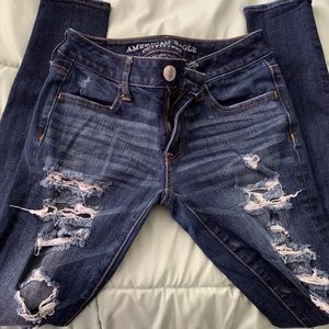 American eagle distressed skinny jeans